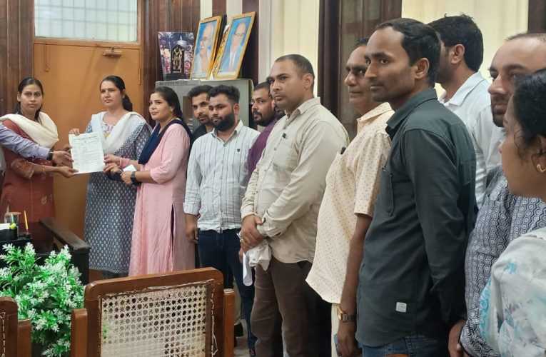 हापुड़ में लेखपाल की मौत के विरोध में कैराना में लेखपालों ने दिया धरना, सौंपा ज्ञापन