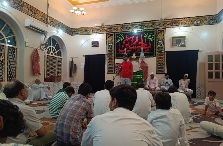 कैराना की इमामबारगाह में हजरत मौहम्मद की जयन्ती पर नातिया मेहफिल में शायरों ने कलाम पेश किये